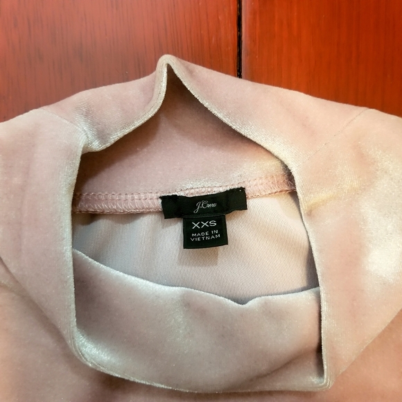 J Crew Sleeveless Pink Velvet Turtleneck Top - Picture 4 of 7